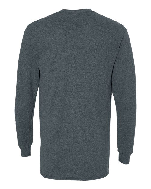 Unisex Heavy Cotton™ Long Sleeve T-Shirt - Dark Heather Back