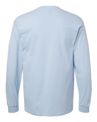 Unisex Heavy Cotton™ Long Sleeve T-Shirt - Light Blue Back
