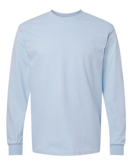 Unisex Heavy Cotton™ Long Sleeve T-Shirt - Light Blue Front