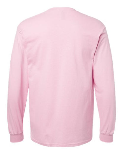 Unisex Heavy Cotton™ Long Sleeve T-Shirt - Light Pink Back