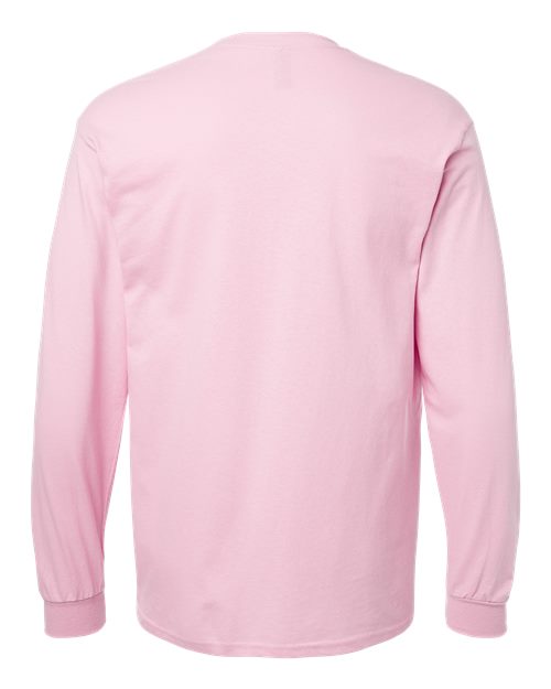 Unisex Heavy Cotton™ Long Sleeve T-Shirt - Light Pink Back