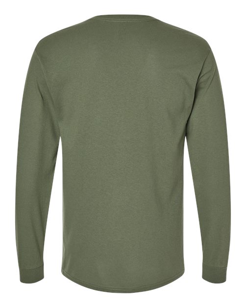 Unisex Heavy Cotton™ Long Sleeve T-Shirt - Military Green Back