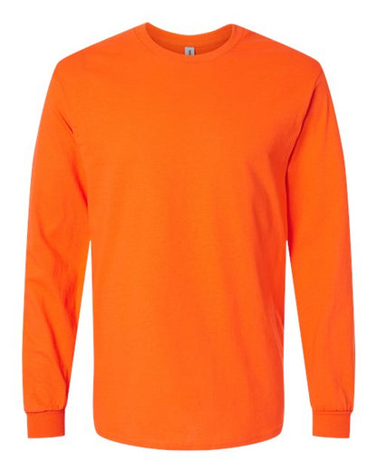 Unisex Heavy Cotton™ Long Sleeve T-Shirt - Orange Front