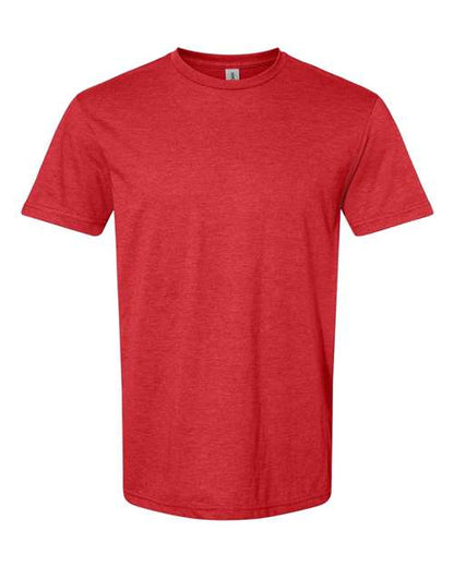 Unisex Softstyle® CVC T-Shirt - Red Mist Front