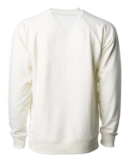 Independent Trading Co. Unisex Icon Lightweight Loopback Terry Crewneck Sweatshirt - Back