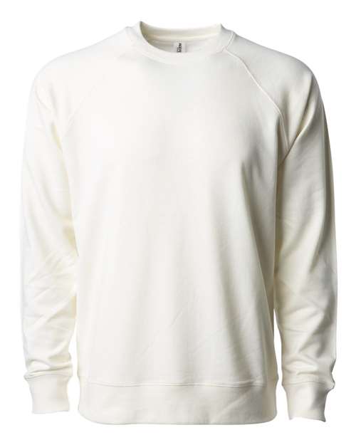 Independent Trading Co. Unisex Icon Lightweight Loopback Terry Crewneck Sweatshirt - Bone Front