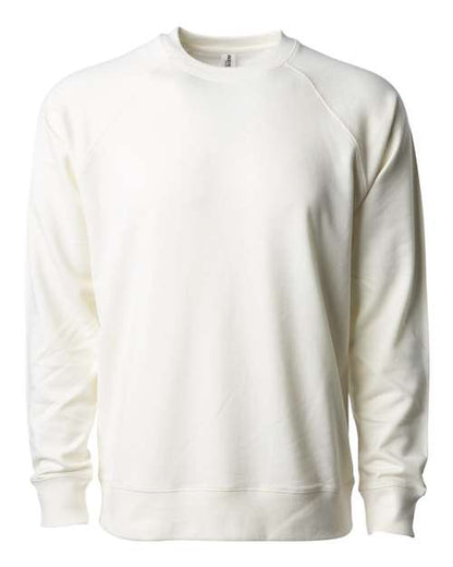 Independent Trading Co. Unisex Icon Lightweight Loopback Terry Crewneck Sweatshirt - Bone Front