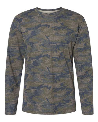 LAT Unisex Fine Jersey Long Sleeve Tee - Vintage Camo Front