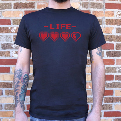 8-Bit Life Hearts Video Game Health Bar