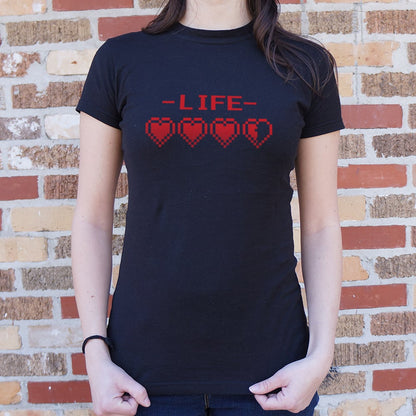8-Bit Life Hearts Video Game Health Bar
