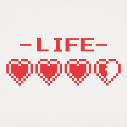 8-Bit Life Hearts Video Game Health Bar
