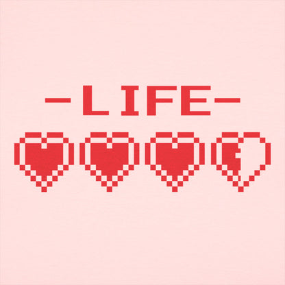 8-Bit Life Hearts Video Game Health Bar