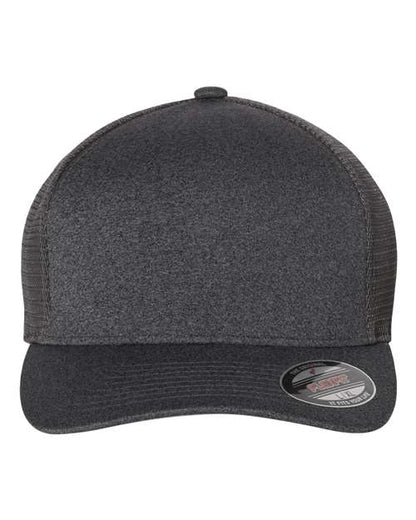 Flexfit Unipanel™ Trucker Cap - Melange Dark Grey Front
