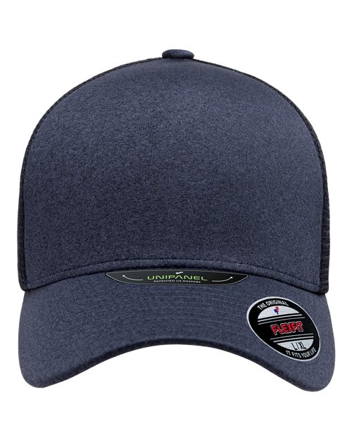 Flexfit Unipanel™ Trucker Cap - Melange Navy Front