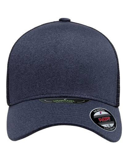 Flexfit Unipanel™ Trucker Cap - Melange Navy Front