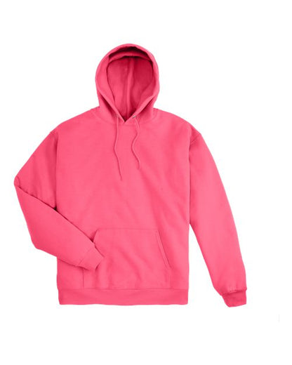 Hanes Unisex EcoSmart® Hooded Sweatshirt - Safety Pink Front