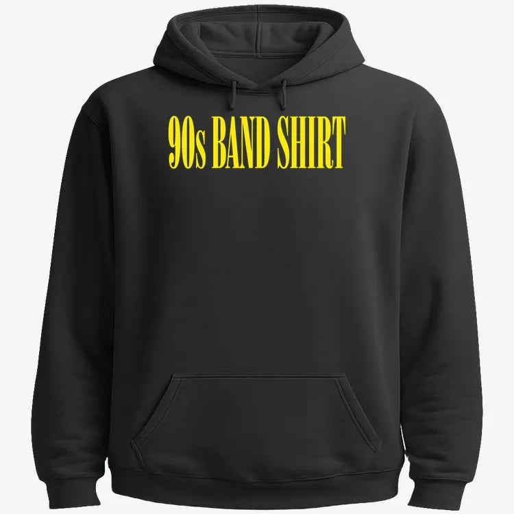 90's BAND SHIRT-Hoodie-Black