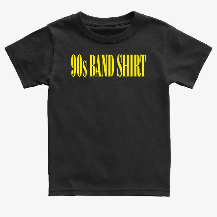 90's BAND SHIRT-Kids T-Shirt-Black