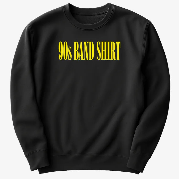 90's BAND SHIRT-Sweater-Black
