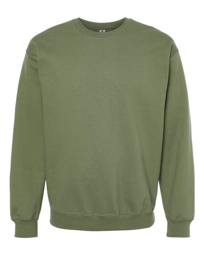 Unisex Softstyle® Midweight Crewneck Sweatshirt - Military Green Front