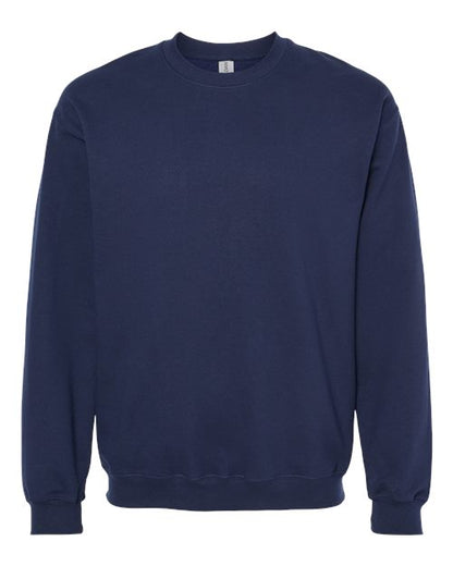 Unisex Softstyle® Midweight Crewneck Sweatshirt - Navy Front