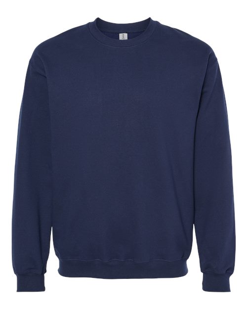 Gildan Unisex Softstyle® Midweight Crewneck Sweatshirt - Navy Front