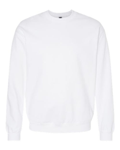 Gildan Unisex Softstyle® Midweight Crewneck Sweatshirt - White Front