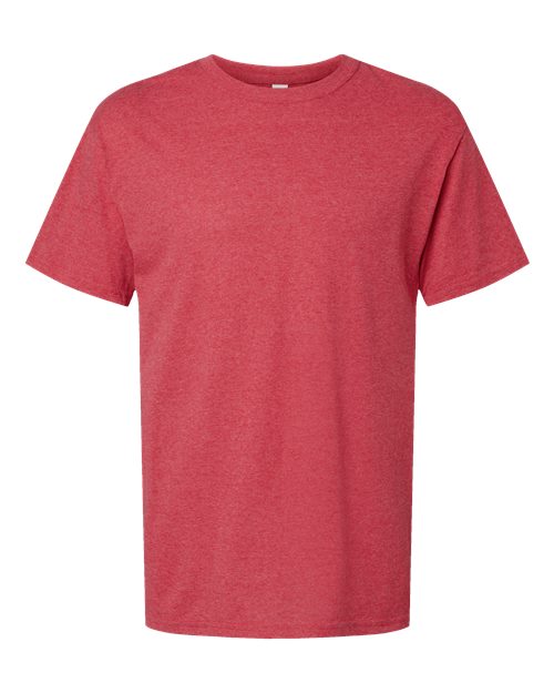 M&O Men's Gold Soft Touch T-Shirt - Heather Red Front