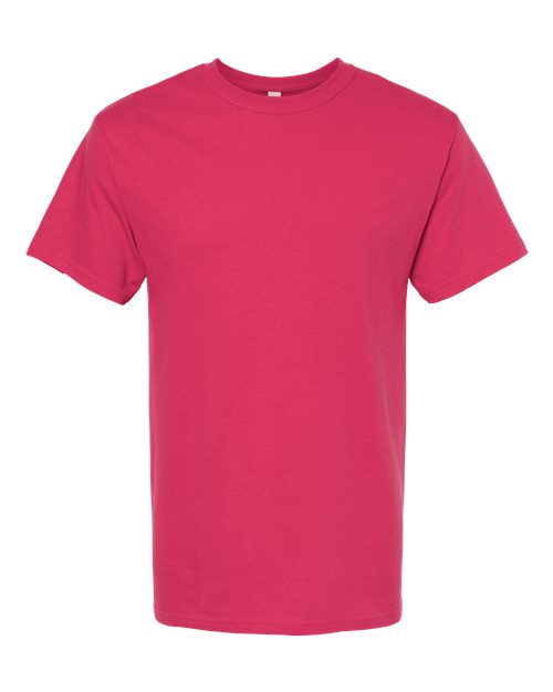 M&O Men's Gold Soft Touch T-Shirt - Heliconia Front