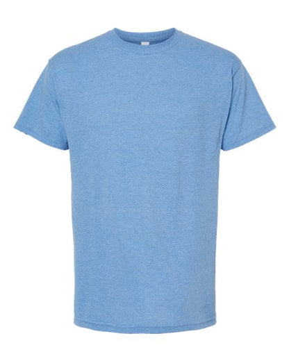 M&O Men's Gold Soft Touch T-Shirt - Light Blue Heather Front