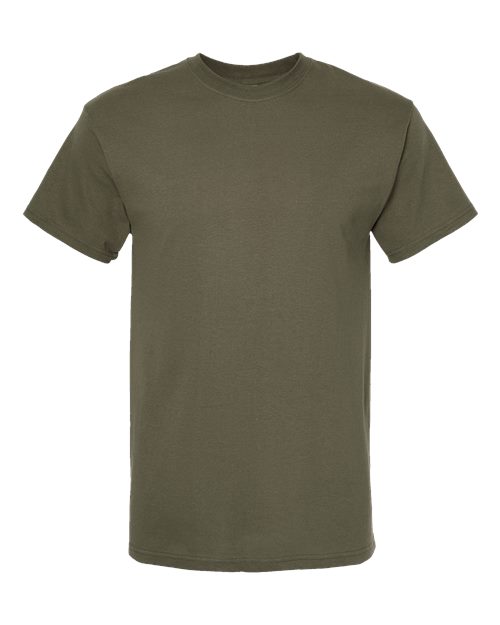 M&O Men's Gold Soft Touch T-Shirt - Military Green Front