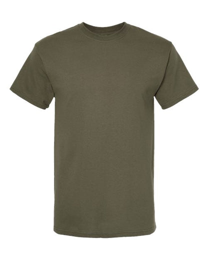 M&O Men's Gold Soft Touch T-Shirt - Military Green Front