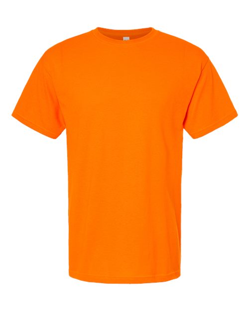 M&O Men's Gold Soft Touch T-Shirt - Safety Orange Front