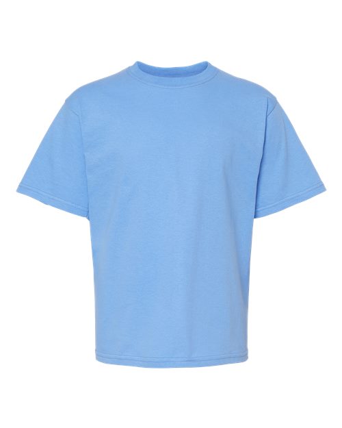 M&O Youth Gold Soft Touch T-Shirt - Carolina Blue Front