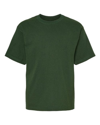 M&O Youth Gold Soft Touch T-Shirt - Forest Green Front