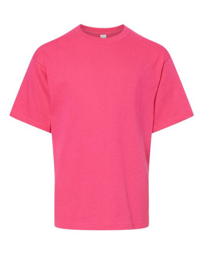 M&O Youth Gold Soft Touch T-Shirt - Heliconia Front