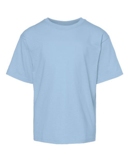 M&O Youth Gold Soft Touch T-Shirt - Light Blue Front