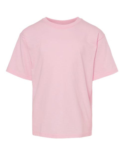 M&O Youth Gold Soft Touch T-Shirt - Light Pink Front