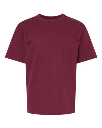 M&O Youth Gold Soft Touch T-Shirt - Maroon Front