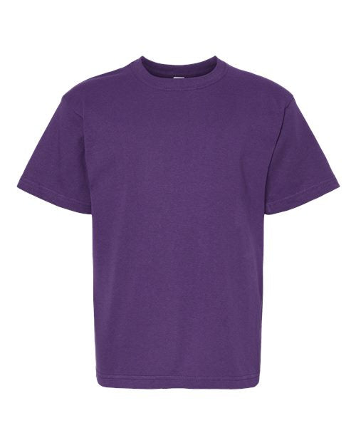 M&O Youth Gold Soft Touch T-Shirt - Purple Front