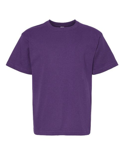 M&O Youth Gold Soft Touch T-Shirt - Purple Front