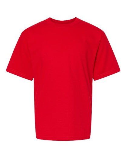 M&O Youth Gold Soft Touch T-Shirt - Deep Red Front