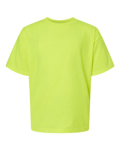 M&O Youth Gold Soft Touch T-Shirt - Safety Green Front