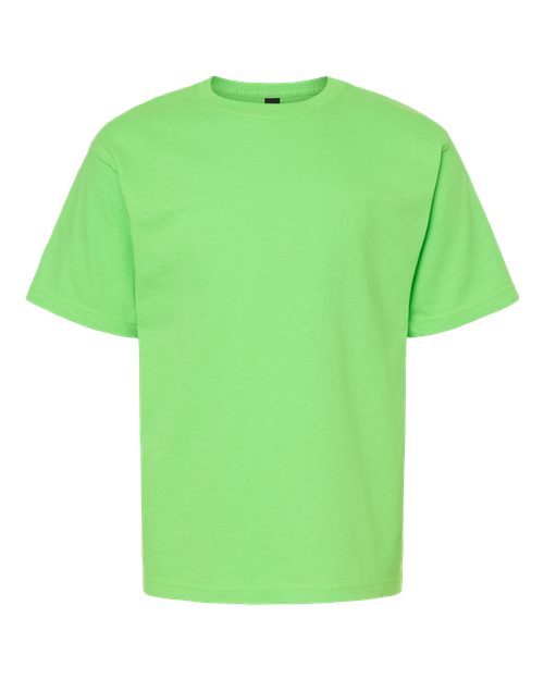 M&O Youth Gold Soft Touch T-Shirt - Vivid Lime Front
