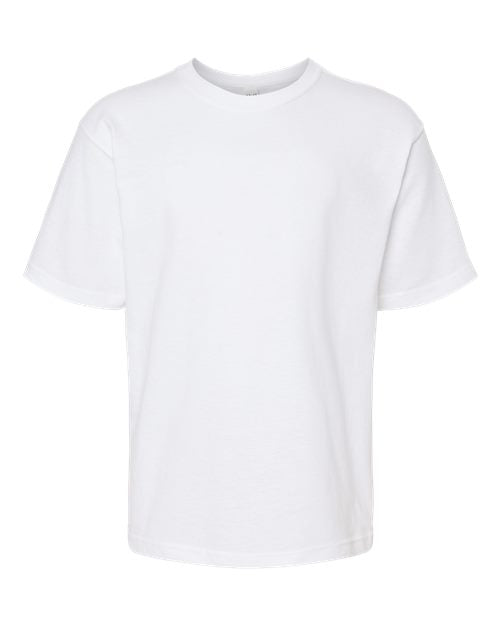 M&O Youth Gold Soft Touch T-Shirt - White Front