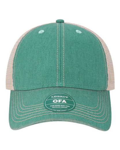 LEGACY Old Favorite Trucker Cap - Aqua/ Khaki Front