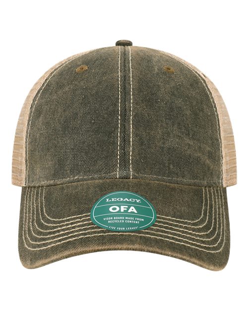 LEGACY Old Favorite Trucker Cap - Black/ Khaki Front