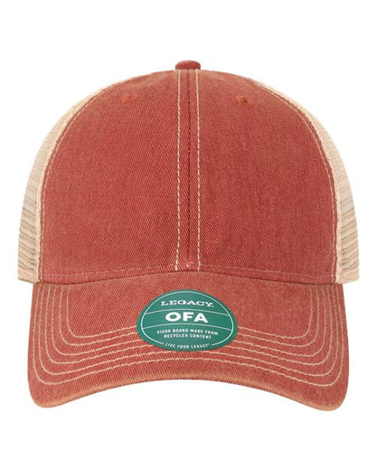 LEGACY Old Favorite Trucker Cap - Cardinal/ Khaki Front