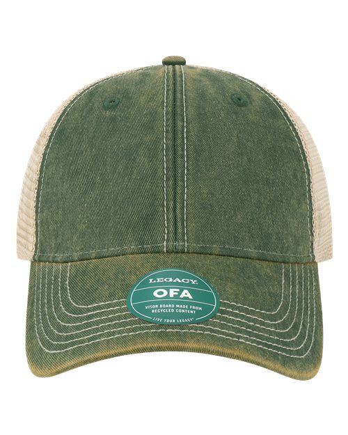 LEGACY Old Favorite Trucker Cap - Dark Green/ Khaki Front