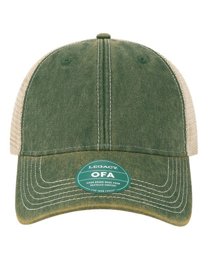 LEGACY Old Favorite Trucker Cap - Dark Green/ Khaki Front